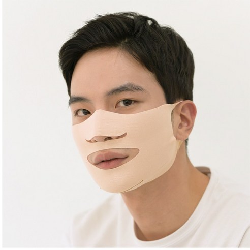 스포츠 쿨링 마스크팩 골프 등산 자전거 야외스포츠 자외선차단 아웃도어 에이치러스 마스크 패치, L 사이즈(베이지) 1세트 (4매), 1개