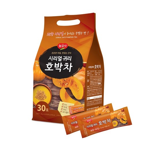 광야식품 뉴 시리얼 귀리 호박차 스틱형 냉온차 30포 2개, 20g, 30개입