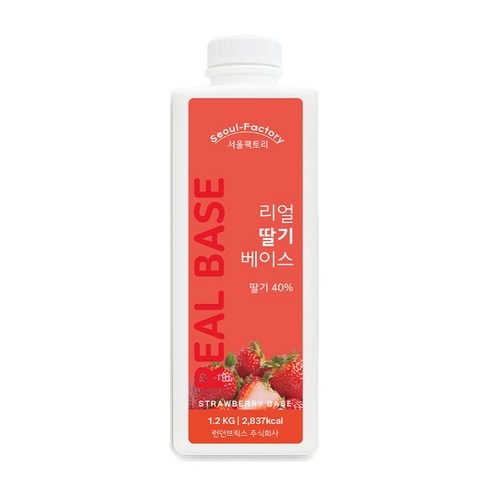 서울팩토리 리얼 딸기 베이스, 2개, 1.2kg