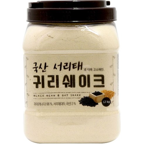 태광선식 국산서리태로 더욱 고소해진 귀리쉐이크, 1.2kg, 2개