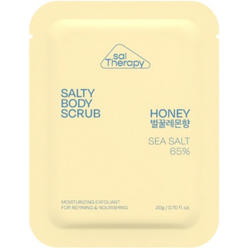 솔테라피 솔티 허니 파우치 바디스크럽 벌꿀레몬향, 20g, 5개