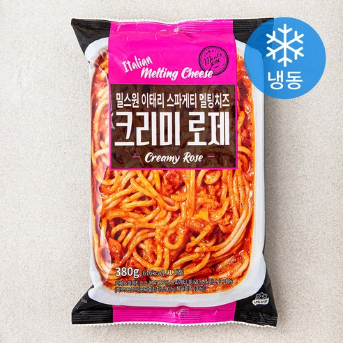 밀스원 이태리 스파게티 멜팅치즈 크리미 로제 (냉동), 380g, 5개