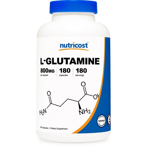 뉴트리코스트 L-글루타민 750mg 캡슐 글루텐 프리, 180정, 5개
