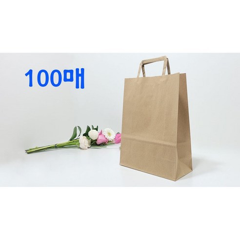초특가!! 트리플러스 쇼핑백 크라프트 무지 종이가방 크라프트쇼핑백 100매