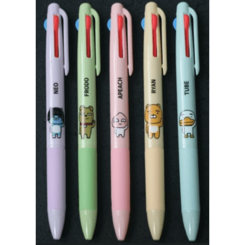 아이콘스 카카오프렌즈 3색 볼펜 0.7mm 6p 세트, 0.7MM (혼합색상), 2세트
