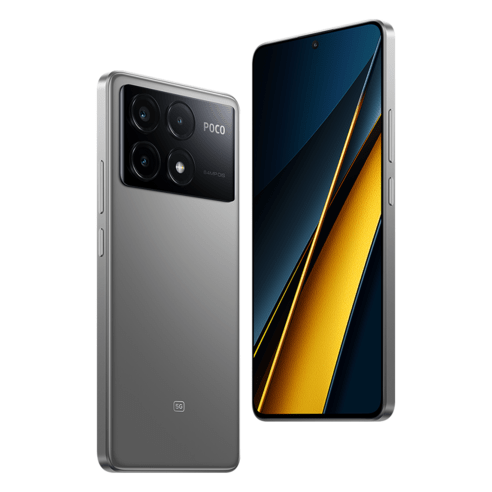 월드 프리미어 POCO X6 Pro 5G 스마트폰 글로벌 버전 MTK Dimensity 8300 울트라 크리스탈 레스 120Hz 플로우 아몰레드 디스플레이, 그레이, 8GB, 256GB