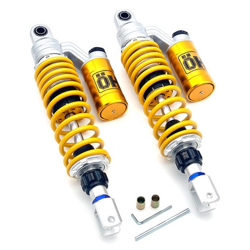 NMAX 쇼바 앤맥스 125 튜닝 서스펜션 튜닝 PCX 가스, 2. 320mm 둥근 머리/노란색/1쌍