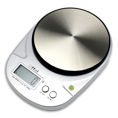 오펠 대용량 스텐304 주방저울, OF-3006A, 1개, 실버, 3kg