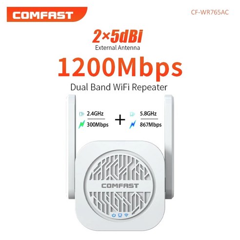 휴대용 와이파이 에그 포켓와이파이 CFWR765AC 무선 리피터 1200Mbps 80211ac 2 5dbi 듀얼 밴드 안테나 24G amp 5GHz 홈 라우터 액세스, 1.EU Adapter