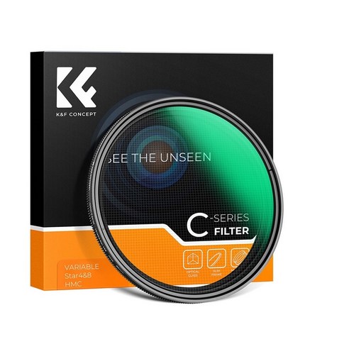 KnF 67mm HMC 2-in-1 가변 4X/8X 크로스 스타 필터 (캡옵션) - 4/8 points Variable Cross Star Filter (cap option), 필터+캡