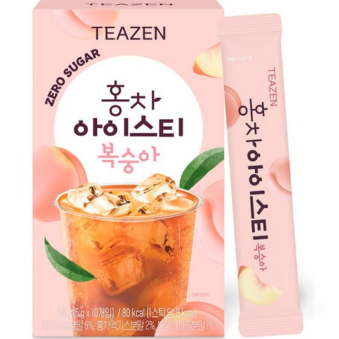 티젠 홍차 아이스티 복숭아, 5g, 2개, 10개입