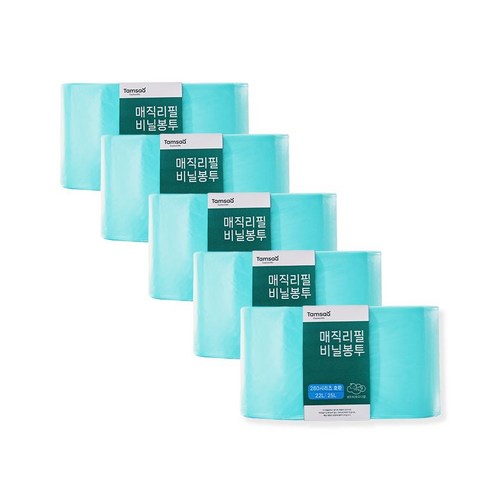 탐사 매직리필비닐봉투 280시리즈 호환 22L/25L 베이비파우더향, 20개, 22L