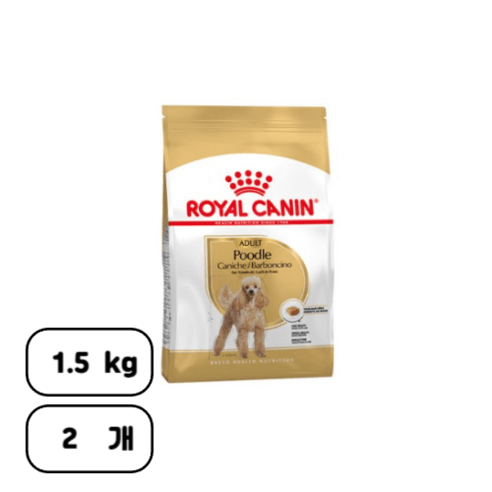 로얄캐닌 어덜트 푸들 강아지 사료 건식사료, 단백질+오메가3+칼슘(푸들), 500g, 3개