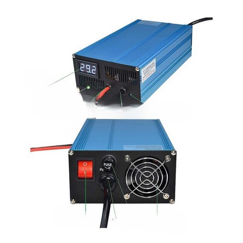 인산철배터리충전기 점프스타터 주행충전기 12V24V48V, 24V8 현철 리튬 29.2V40A