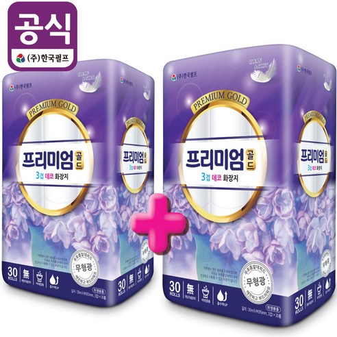 프리미엄골드 3겹테코 화장지, 30롤, 3개