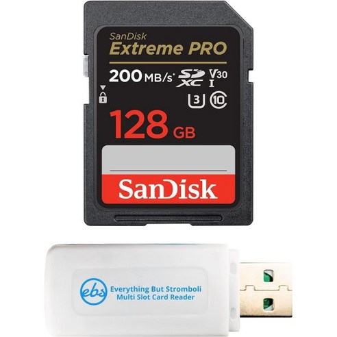 SanDisk Extreme PRO 128GB SD 카드는 캐논 미러리스 카메라 EOSR50 및 EOSR8 SDXY 128G GN4 과 함께 작동합니다IN U3 V30 4k C