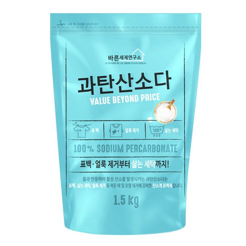 무궁화 바른세제연구소 과탄산소다 세제, 1.5kg, 6개