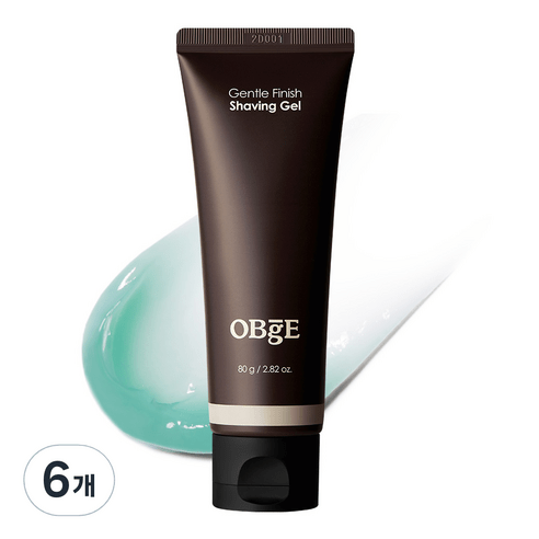 OBge 젠틀 피니쉬 쉐이빙젤, 80g, 6개