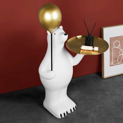 북극곰 사이드 테이블 트레이, 풍선곰 사이드테이블(레드)