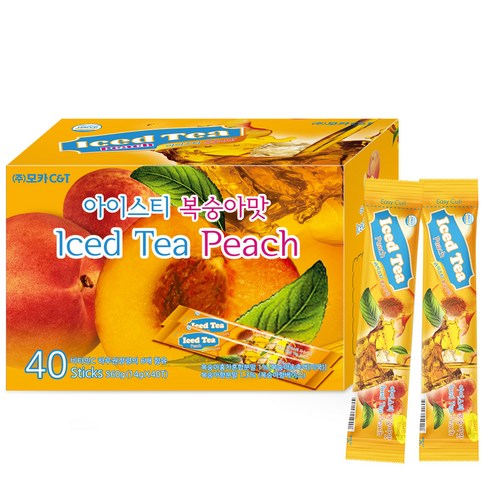 아이스티 복숭아, 14g, 40개입, 4개