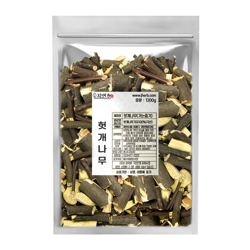 자연초 건조 헛개나무 가는가지, 1200g, 1개