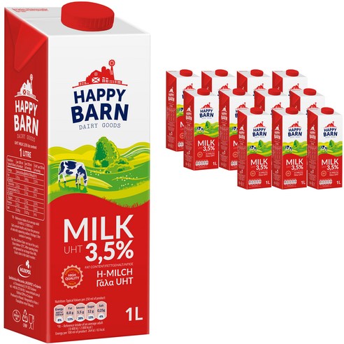 해피반 멸균우유 1000ml 2개세트, 1L, 2개