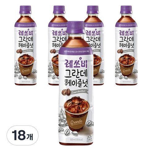 500ml 6개입 헤이즐넛 레쓰비 그란데, 78개