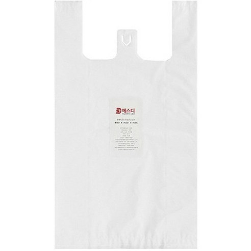 에스디 비닐봉투 백색 4호, 10L, 100매