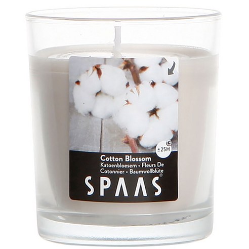 클리어 글래스 향초 SPAAS 25시간연소 코튼 블로섬 Cotton Blossom