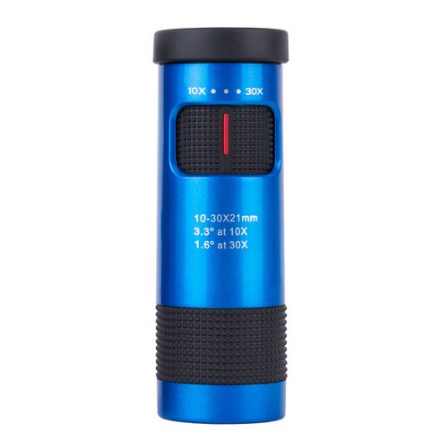 HD 줌 10-30x21 소형 Monocular BAK4 프리즘 망원경 미니 휴대용 탐지 범위 캠핑 장비, 05 Black with adapter
