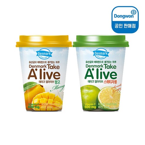 덴마크 테이크 얼라이브 250ml 자몽12개 망고12개