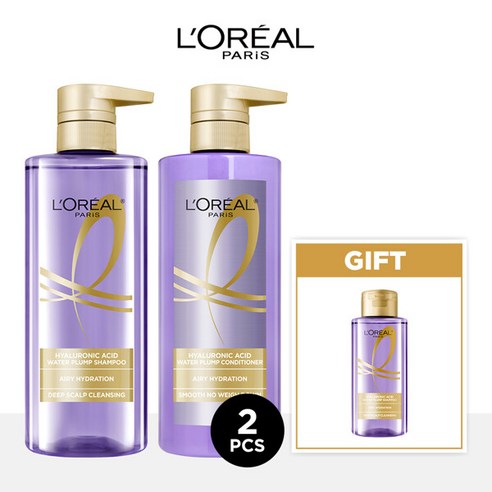 로레알파리 히알루론산 두피 샴푸/컨디셔닝 헤어팩 660ml (대용량) 더블팩 택1+히알루론산 샴푸 100ml, 샴푸+컨디셔닝 헤어팩, 2개