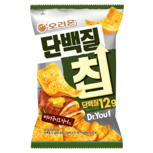 오리온 닥터유 단백질칩 버터구이오징어맛, 7개, 60g