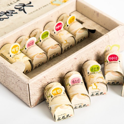 꽃피는차 6호_A구성(무료포장), 백합 2EA+자스민 2EA+금잔화 2EA+카네이션2EA+국화2EA+패키지 박스 1p+전용쇼핑백 1p, 1세트