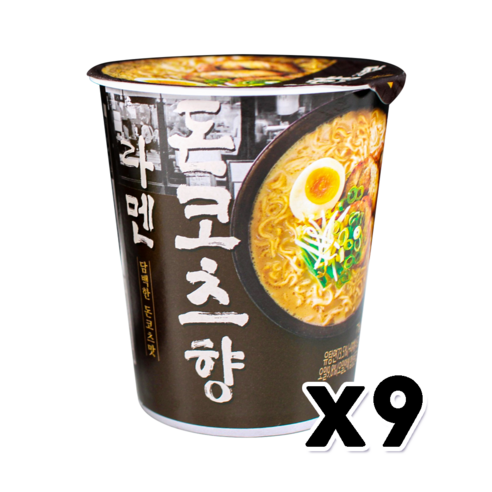 담백한 돈코츠향 라멘 컵라면 75g x 9개