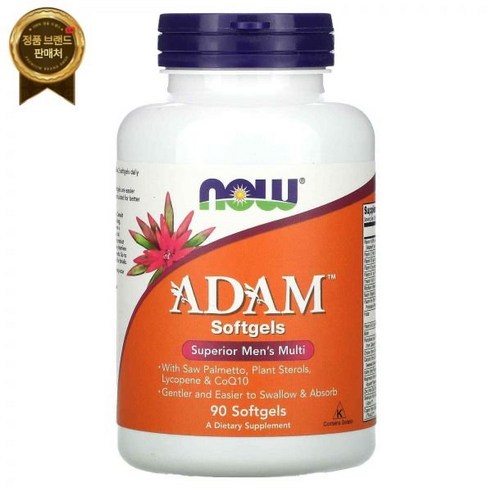 NOW Foods 나우 푸드 ADAM 남성 멀티 90 소프트 젤 - 슈페리어, 1개, 90개