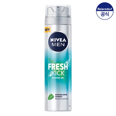 니베아 맨 프레시 킥 쉐이빙 젤 200ml, 1개