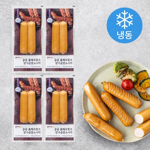 곰곰 훈제 프랑크 닭가슴살 소시지 (냉동), 100g, 8개