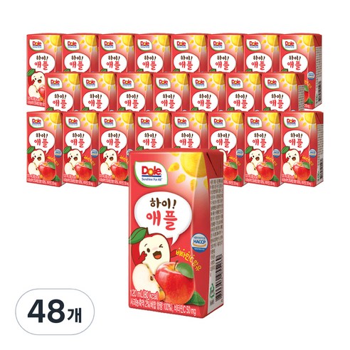 돌 하이 애플 주스, 사과, 120ml, 24개
