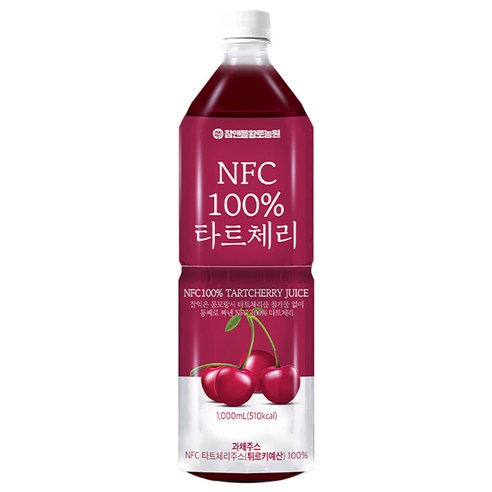 참앤들황토농원 NFC 착즙 타트체리주스, 1L, 4개