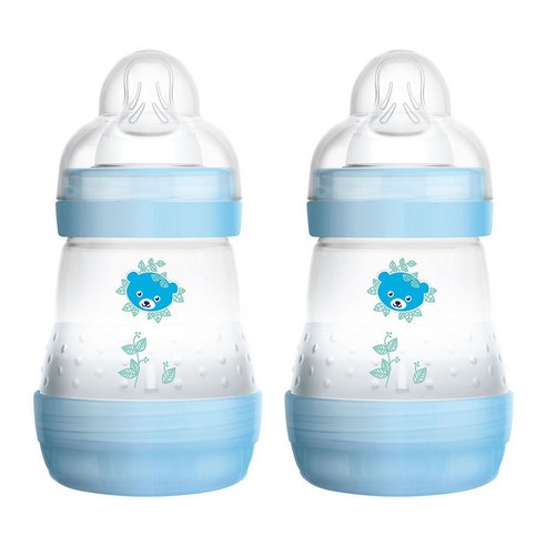 맘베이비 이지스타트 젖병, 블루, 160ml, 2개