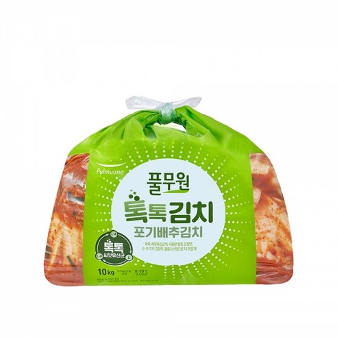 [생산직송] 풀무원 톡톡김치 포기배추김치 10kg, 1개