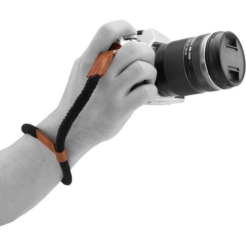 MegaGear SLR DSLR 카메라 손목끈 핸드 스트랩 (MG1780)[색상 모음], One Size_Black