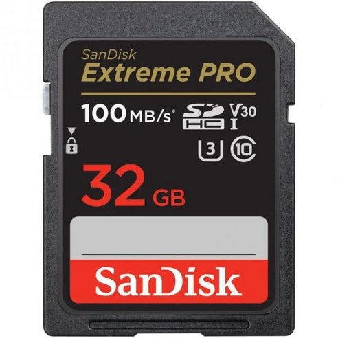 샌디스크 256GB 익스트림 PRO SDXC UHSI 메모리카드 C10 U3 V30 4K UHD SD카드 SDSDXXD256GGN4IN, Memory Card Only, 32GB, Memory Card Only