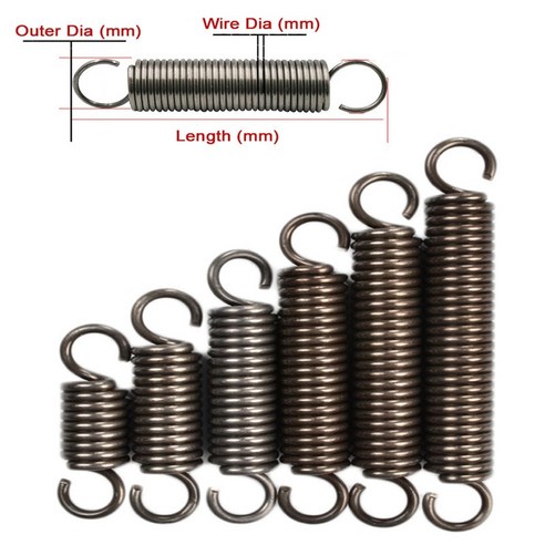 1Pcs 와이어 직경 1.4mm 연장 장력 확장 스프링 외부 8-14mm 길이 30mm - 240mm 스틸 후크 DIY, 170mm, 8mm, 13 170mm_01 1.4mm_02 8mm