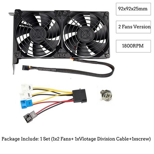 브라켓 YOUNUON 범용 VGA 쿨러 듀얼 80mm 90mm 120mm 울트라 저소음 데스크탑 컴퓨터 섀시 PCI 그래픽 카드 더블 팬 파트너 9cm, 01 90mm-2 Fans, Hydraulic