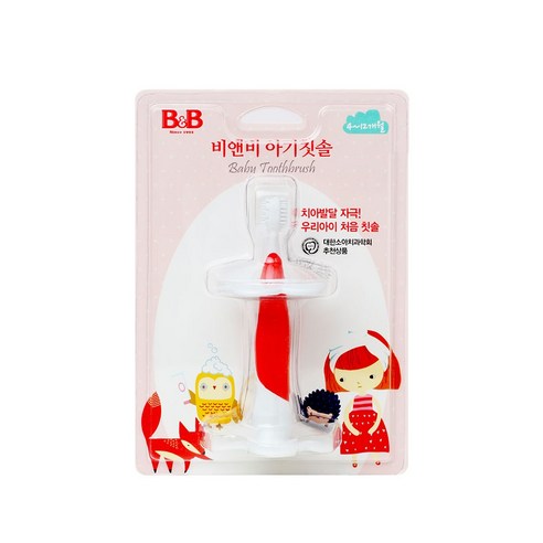 비앤비 아기칫솔, 혼합색상, 1개, 1개
