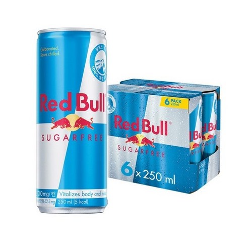 레드불 슈가프리 에너지 드링크, 250ml, 66개