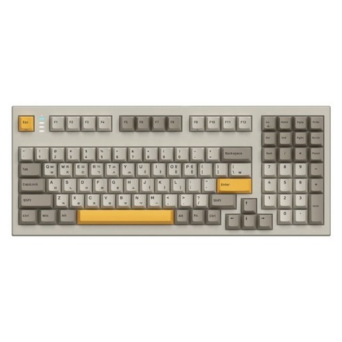 COX LL 블루투스 유무선 무접점 키보드, 일반형, Yellow + Ivory + Gray, CNK103 PRO