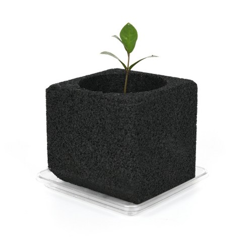 차콜 숯 화분 공기정화 화분받침포함, 1개